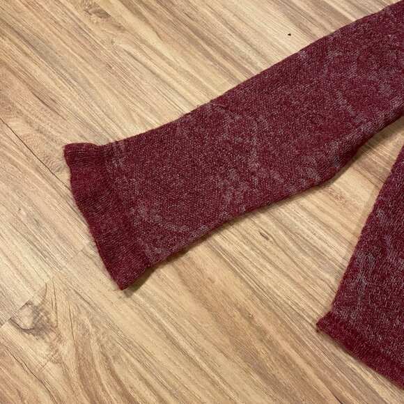 Burgundy burnout sweater - Picture 2 of 3